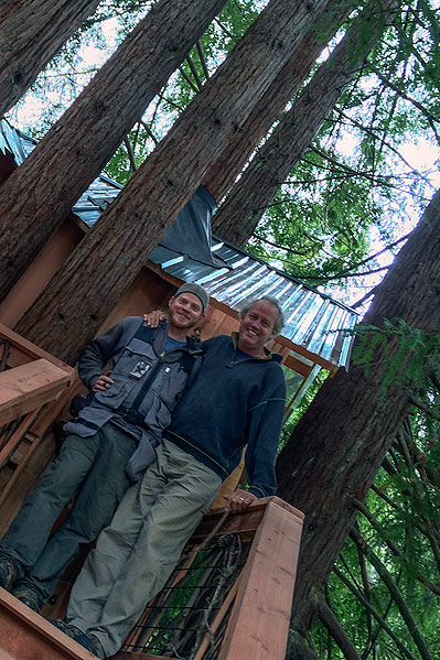 backyard treehouse Gays Fairy Ft. Bragg, CA the Treehouse Guys, DIY Network