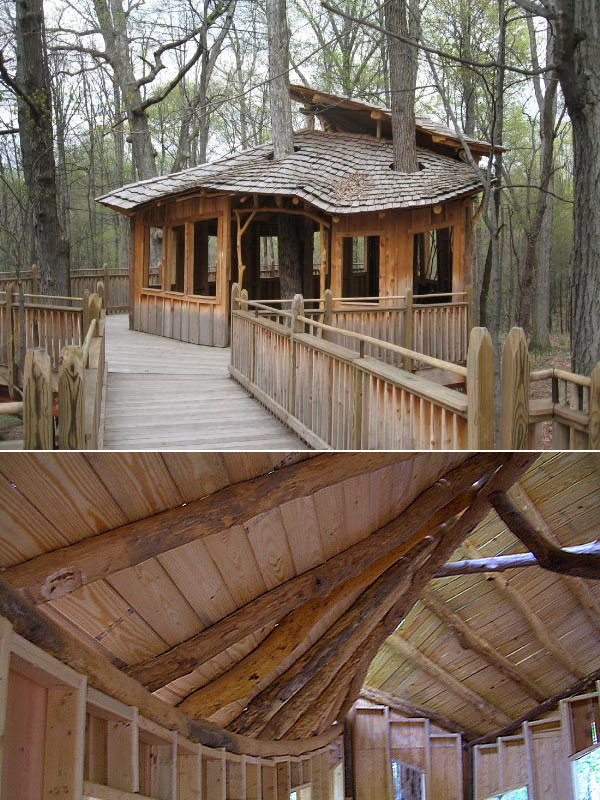 universally accessible tree house at Mount Airy Forest Park, Ohio by The Treehouse Guys